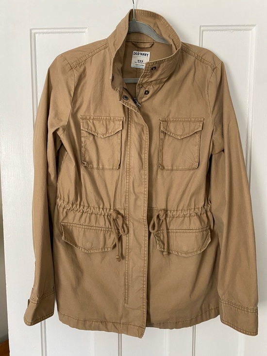 Old Navy Jackets & Blazers - Old Navy Khaki Drawstring Utility Jacket